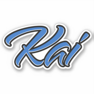 Kai Name blue Aufkleber Sticker Stickerset