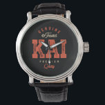 Kai Name Funny Personalisiert Birthday Kai Armbanduhr<br><div class="desc">Dies ist ein Design mit Text Genuine und Trusted Kai Premium Qualität. Ein cooles Geschenk für Freunde oder Familie namens Kai. Wenn Ihr Vor- oder Nachname Kai ist,  dann ist dieses Produkt für Sie. Present für Kai auf Valentinstag.</div>