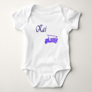 Kai, Name Mit Feuerwehrauto, Baby Strampler