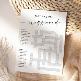 KAIA Baby Shooter Crossword Game Card Einladung