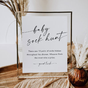 KAIA Baby Sock Hunt Baby Duschgel Spielzeichen Poster