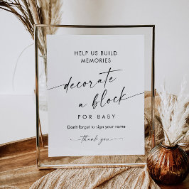 KAIA Dekorieren ein Block Baby Duwer Game-Zeichen Poster