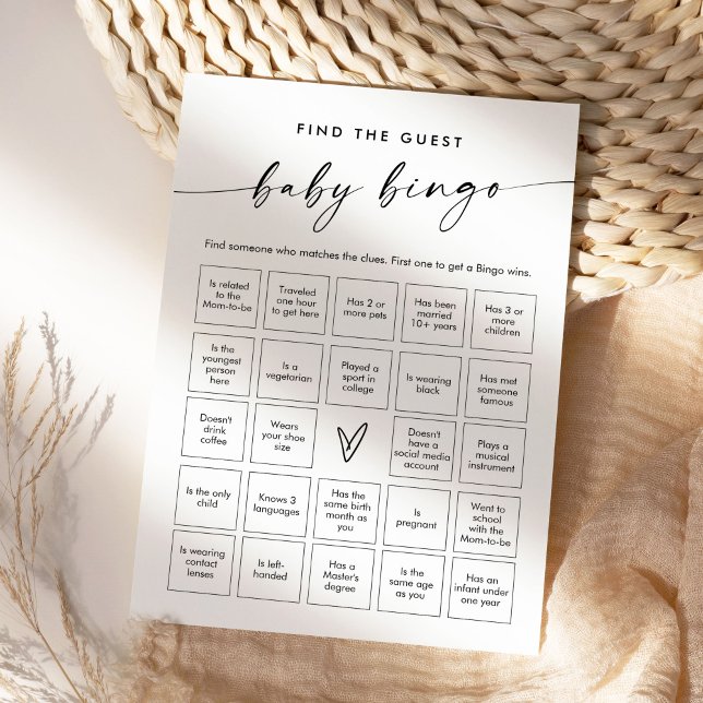 KAIA Finden Sie die Baby Bingo Game Card Einladung (Von Creator hochgeladen)