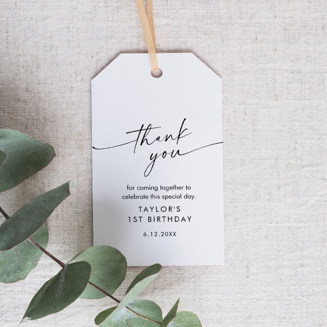 KAIA Modern Birthday Party Fevor Tag Geschenkanhänger (Von Creator hochgeladen)