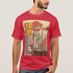 Kaiju Anime Girl Japanisches Monster T-Shirt