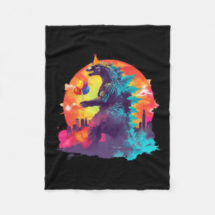 Kaiju Birthday Funny Boys Birthday Monster Fleecedecke