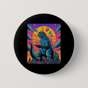 Kaiju Birthday Lloon und Cake Monster Movie Bday D Button