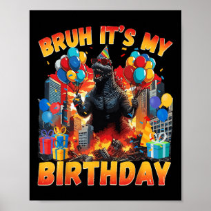 Kaiju Geburtstagsfeier Japan Monster Dinosaur Mein Poster