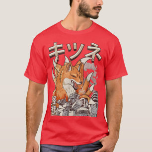 Kaiju Kitsune Nine erzählt japanisches Monster T-Shirt