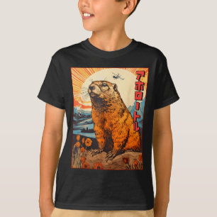 Kaiju Murmeltier-Monster Vintage Anime Manga Retro T-Shirt