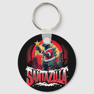 Kaiju Weihnachten Santazilla japanisches Monster D Schlüsselanhänger