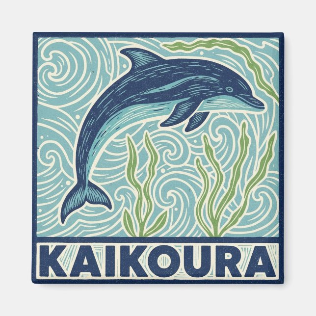 Kaikoura Neuseeland Delphin Reise Magnet (Vorne)
