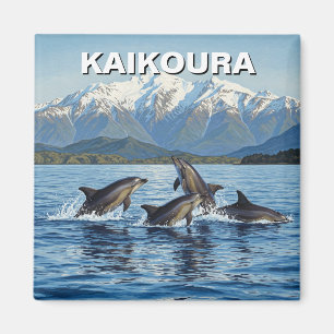 Kaikoura Neuseeländische Delphine Reise Magnet