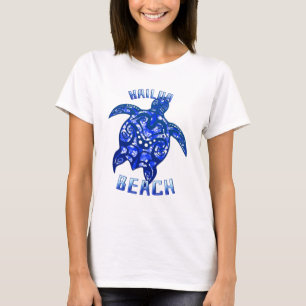 Kailua Beach Hawaii Vacation Tribal Turtle T-Shirt