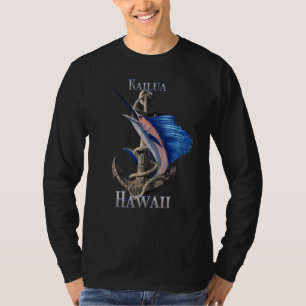 Kailua Hawaii Schwertfisch Marlin Ocean Fischen T-Shirt