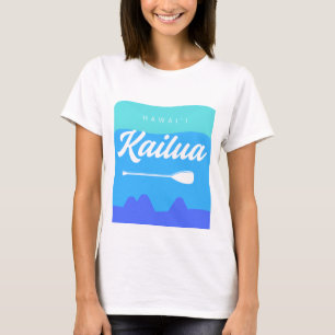Kailua Hawaii Surfboard Design mit Mokes Island T-Shirt