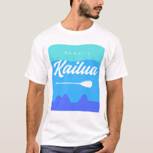 Kailua Hawaii Surfboard Design mit Mokes Island T T-Shirt