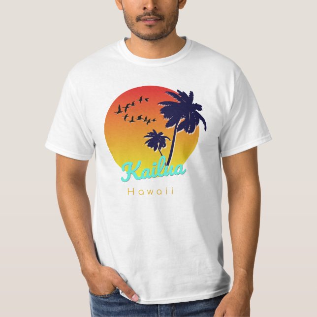 Kailua Hawaii surfender Strand T-Shirt (Vorderseite)