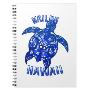 Kailua Hawaii Vacation Tribal Turtle Notizblock
