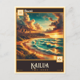 Kailua, Hawaii | VINTAG Postkarte