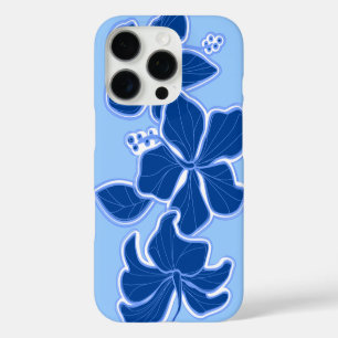 Kailua Hibiscus Hawaiian Engineered Floral Blau iPhone 16 Pro Hülle
