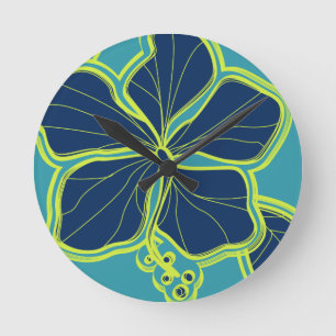 Kailua Hibiscus Hawaiian Wanduhren