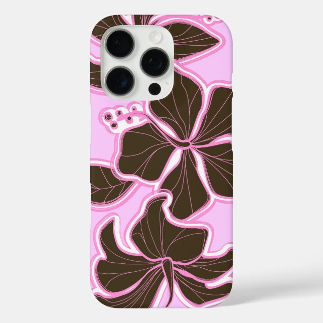 Kailua Hibiskus Hawaiian Engineered Floral Pink Case-Mate iPhone Hülle (Rückseite)