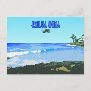 Kailua Kona Big Island Hawaii Vintag Postkarte