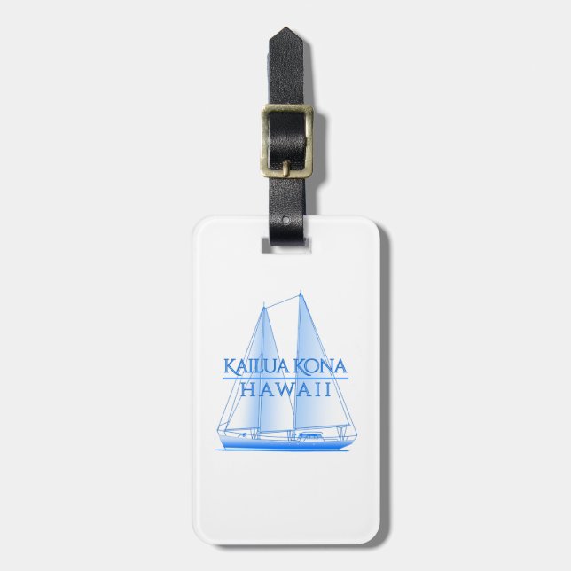 Kailua Kona Coastal Nautical Sailing Sailor Gepäckanhänger (Vorderseite vertikal)
