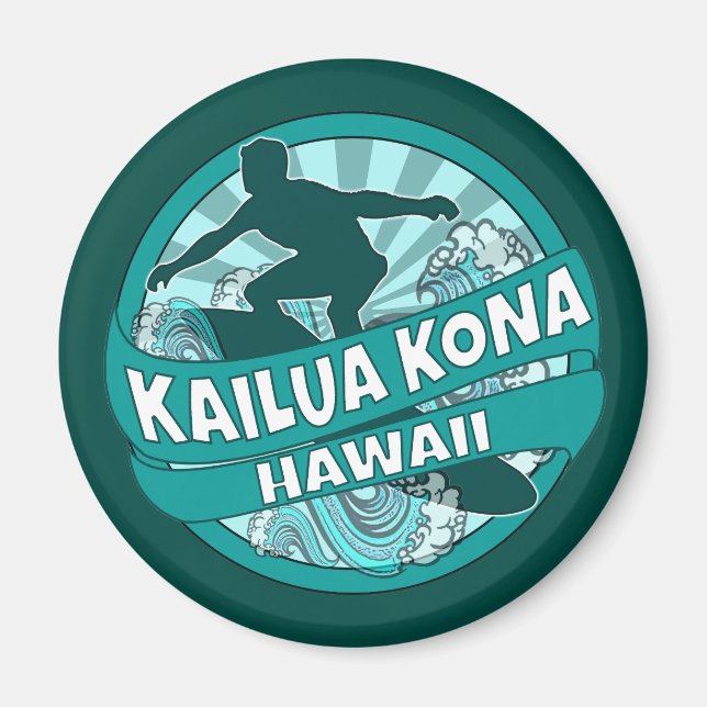 Kailua Kona Hawaii aquamariner Logomagnet Magnet (Vorne)