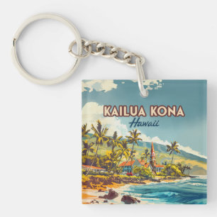 Kailua Kona Hawaii Big Island Strand Vintage Schlüsselanhänger