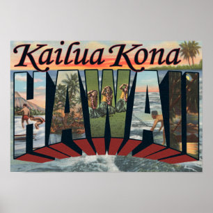 Kailua Kona, Hawaii - Große Briefszenen Poster