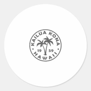 Kailua-kona Hawaii Palme Männer Frauen Mädchen Jun Runder Aufkleber