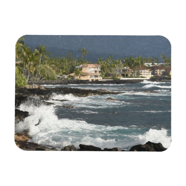 Kailua-Kona Waves Magnet (Horizontal)