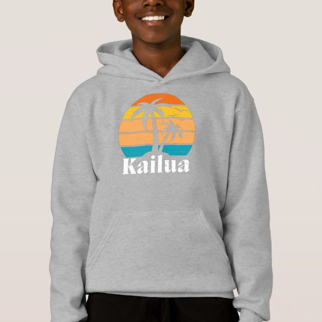 Kailua Retro Vintag Hoodie (Vorderseite)