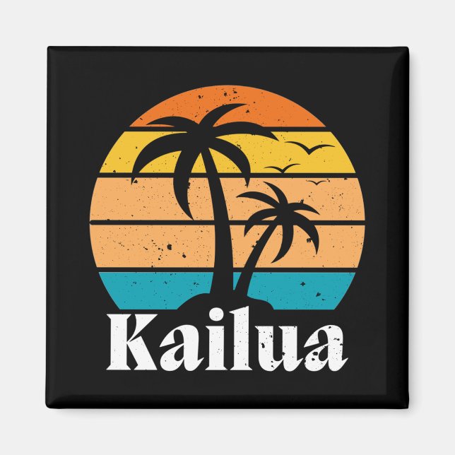Kailua Retro Vintag Magnet (Vorne)