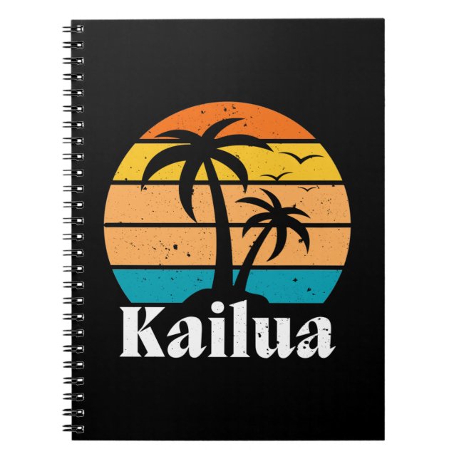 Kailua Retro Vintag Notizblock (Vorderseite)