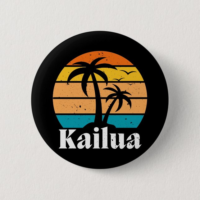 Kailua Retro Vintage Button (Vorderseite)