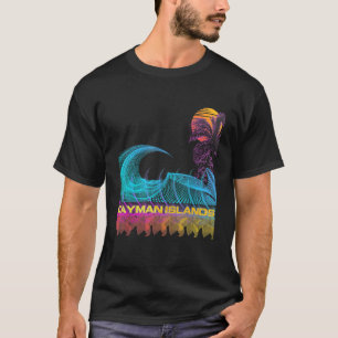 Kaimaninseln Retro 80er Stil Vintage Vaporwave T-Shirt