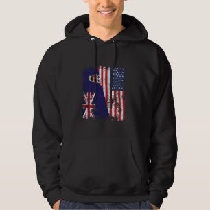 Kaimaninseln USA Flag erschüttert - Halbe Amerikan Hoodie