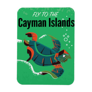 Kaimaninseln Vintage-Reiseposter Magnet