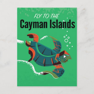 Kaimaninseln Vintage-Reiseposter Postkarte