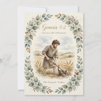 Kain-Kunst-Sammelkarten 5x7 - Genesis 4:2 Einladung