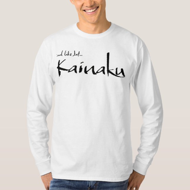 Kainaku 3 die weiße lange Hülse Männer T-Shirt (Vorderseite)