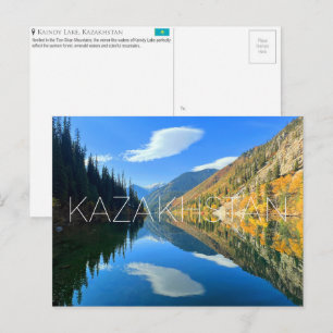 Kaindy-See, Kasachstan Reise-Postkarte Postkarte