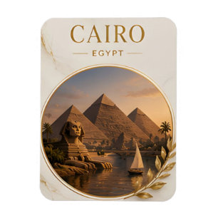 Kairo Ägypten Antike Pyramiden & Nil-Erbe 🗺️ Magnet