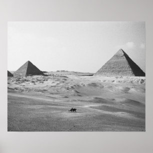 Kairo Ägypten, Giza-Pyramiden Poster