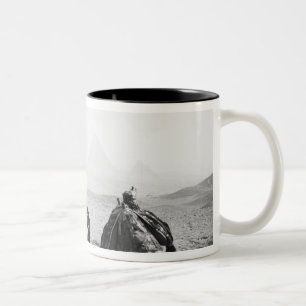 Kairo Ägypten, Kameljockeys Giza-Pyramiden (NR) Zweifarbige Tasse