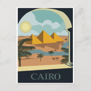 Kairo Ägypten Pyramiden Vintage Reise Postkarte