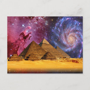 Kairo Ägypten Pyramids Galaxy Postkarte